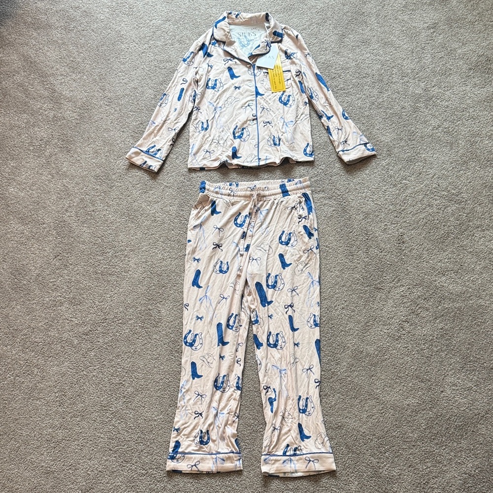 Charming Blue and Cream Kids Pajama Set